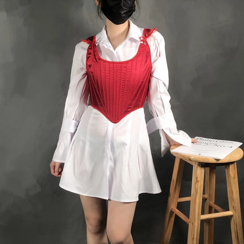 Fashion Women's Stain Overbust Corset Top Lace Up Slimming Fit Corsets Vest Bustiers Lingerie Body Shaper Camisole Outwear
Fashion Women's Stain Overbust Corset Top Lace Up Slimming Fit Corsets Vest Bustiers Lingerie Body Shaper Camisole Outwear