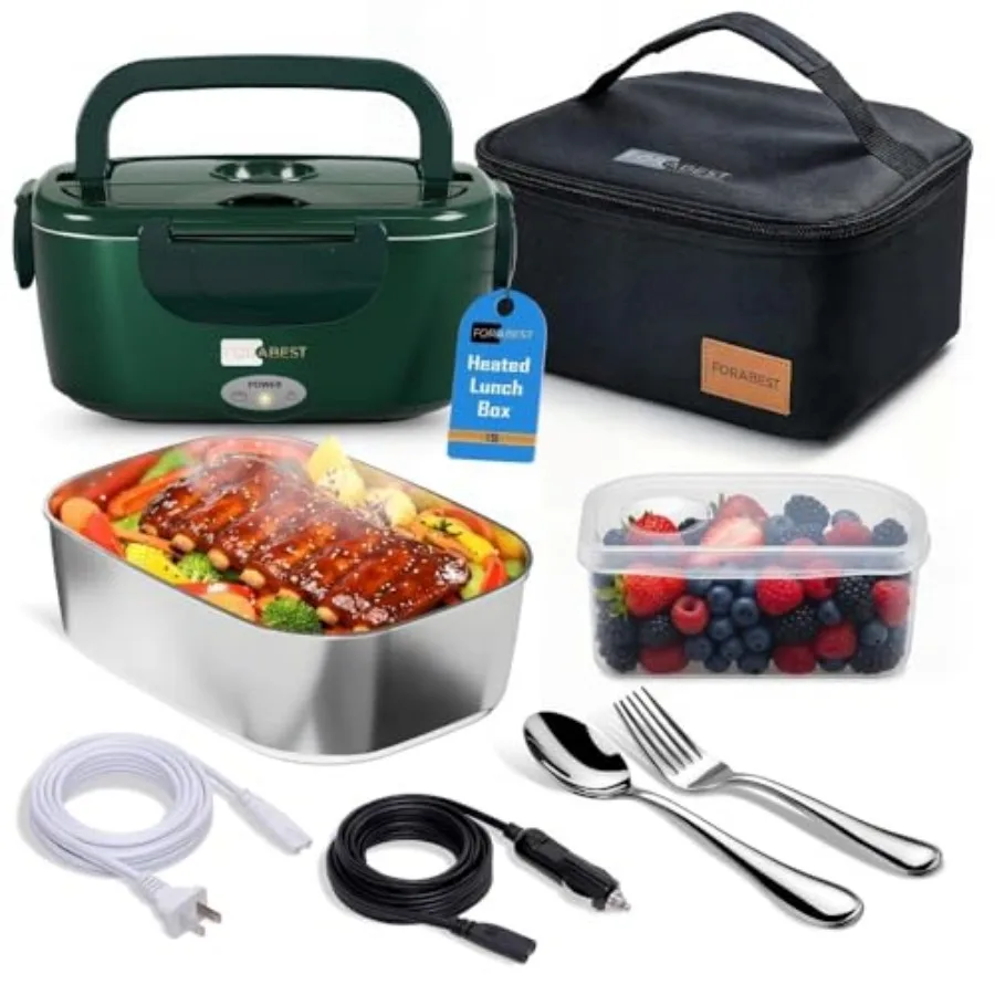 Heated Lunch Box - 80W Electric Lunch Box - Portable Food Warmer with 1.5L Stainless Steel Container Carry Bag and Leakproof Li
Heated Lunch Box - 80W Electric Lunch Box - Portable Food Warmer with 1.5L Stainless Steel Container Carry Bag and Leakproof Li