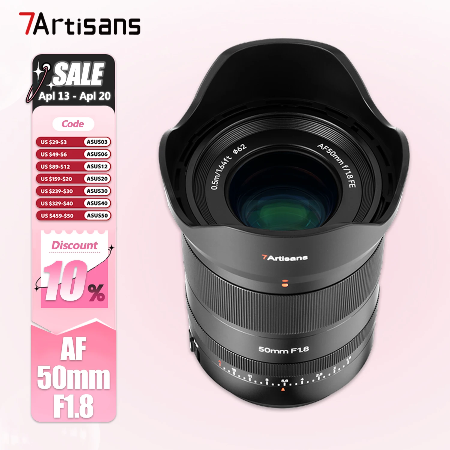 7artisans AF 50mm F1.8 Autofocus Prime Lens for Portrait Photography with Sony E Nikon Z L Mount A7M4 S3 FX3 A6000 Z6 Z8 Z9
7artisans AF 50mm F1.8 Autofocus Prime Lens for Portrait Photography with Sony E Nikon Z L Mount A7M4 S3 FX3 A6000 Z6 Z8 Z9