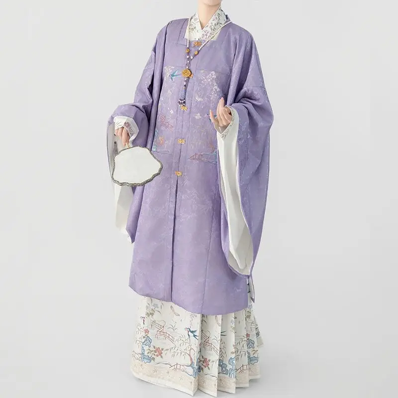 Ming Dynasty style patchwork square collar clothing,cross-collar long jacket,Hanfu women's Chinese-style ancient costume
Ming Dynasty style patchwork square collar clothing,cross-collar long jacket,Hanfu women's Chinese-style ancient costume