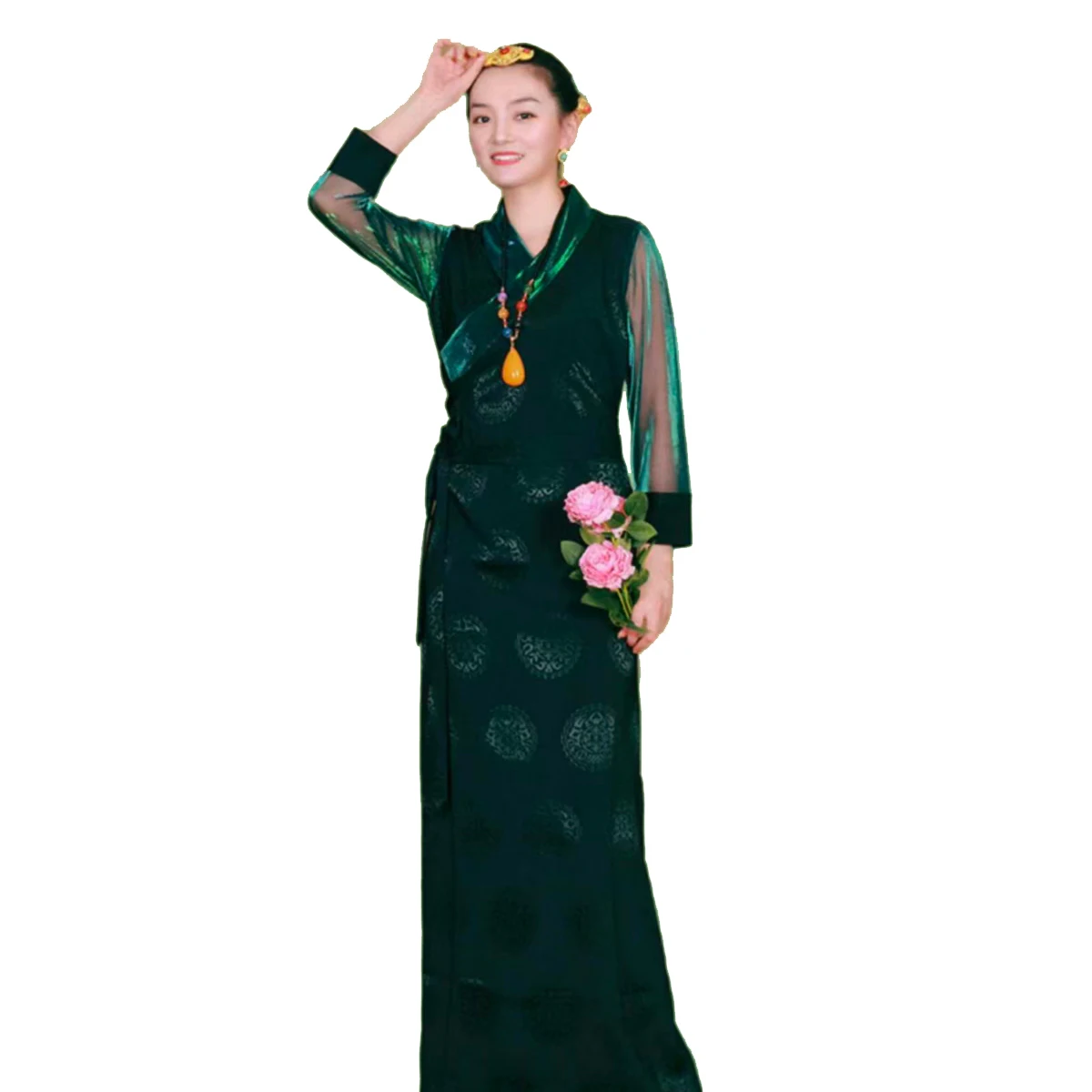 Asia ethnic costume Woman Oriental Fashion summer long dress tibet Clothing yarn sleeve Party gown Retro Cosplay Outfits
Asia ethnic costume Woman Oriental Fashion summer long dress tibet Clothing yarn sleeve Party gown Retro Cosplay Outfits