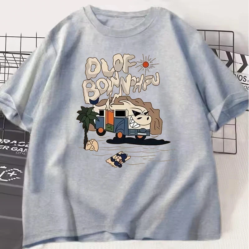 American Trendy Cartoon Bus Printed T-shirt Loose Casual Hip-hop T-shirt Street Clothing Harajuku Top Summer Couple's Letter Top
American Trendy Cartoon Bus Printed T-shirt Loose Casual Hip-hop T-shirt Street Clothing Harajuku Top Summer Couple's Letter Top