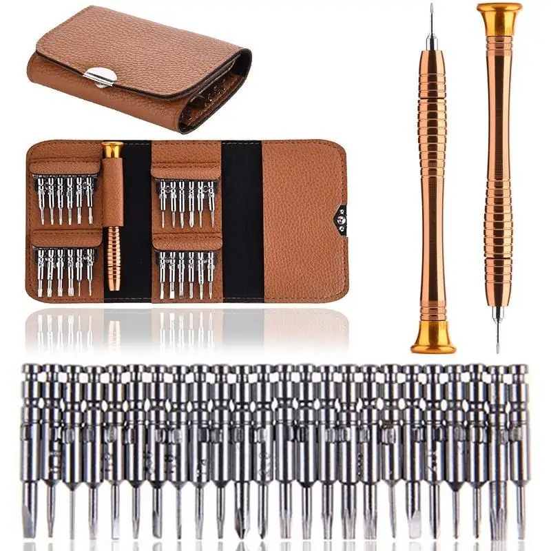 25 In 1 Multifunctional Screwdriver Set Phillips Bits Mobile Phone Repair Tools With Leather Case
25 In 1 Multifunctional Screwdriver Set Phillips Bits Mobile Phone Repair Tools With Leather Case