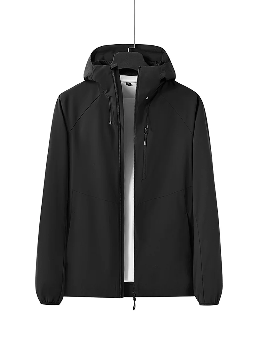 New Milk Silk Men's Jaet Casual Elastic Hooded Windbreaker Versatile Top Layered Outerwear Faionable Urban Sle Autumn Wear 
New Milk Silk Men's Jaet Casual Elastic Hooded Windbreaker Versatile Top Layered Outerwear Faionable Urban Sle Autumn Wear