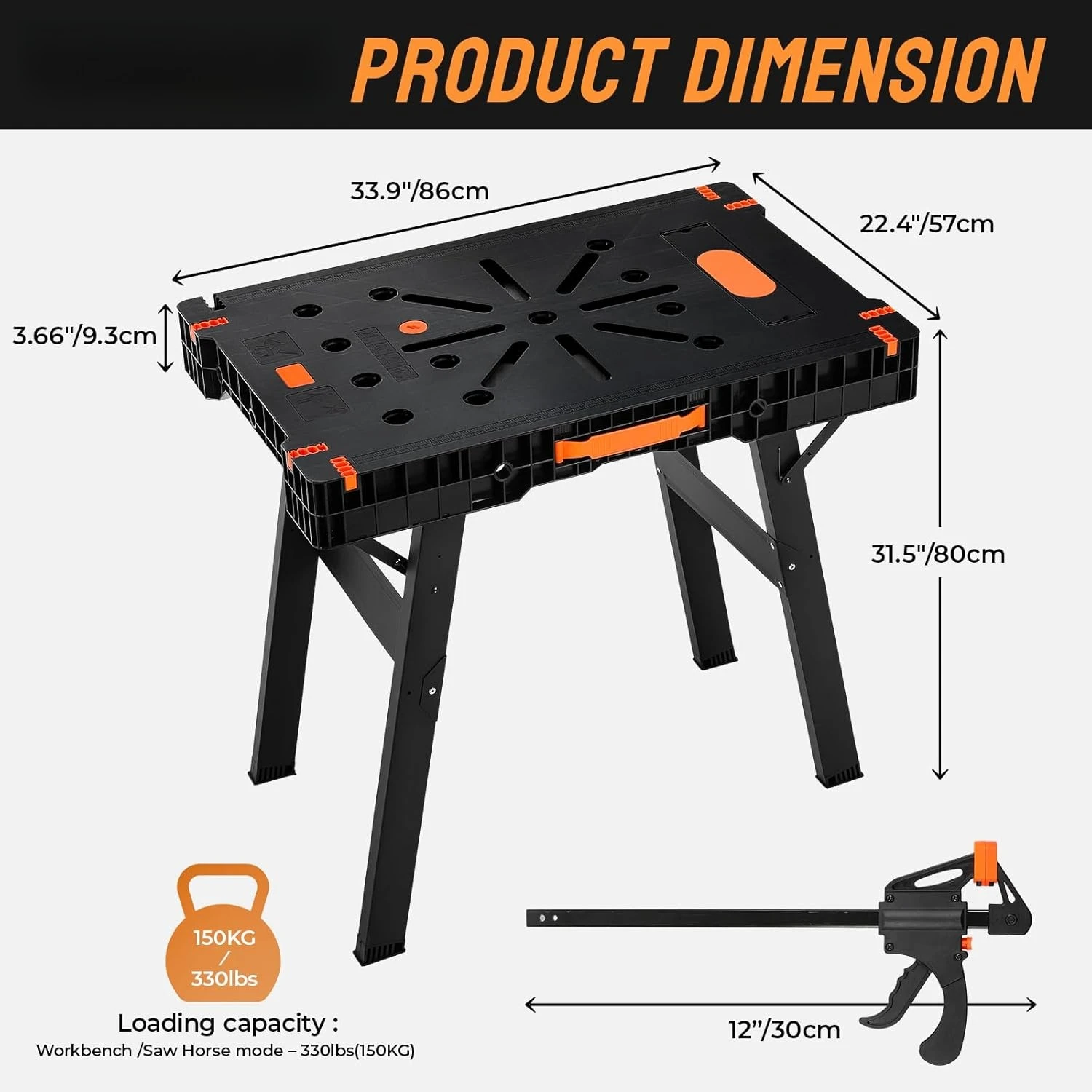 Складной рабочий стол, портативный верстак Express, 34 дюйма Ш x 22 дюйма В x 31 дюйм В, легкий верстак с 2 зажимами для собак, новая популярность
Складной рабочий стол, портативный верстак Express, 34 дюйма Ш x 22 дюйма В x 31 дюйм В, легкий верстак с 2 зажимами для собак, новая популярность