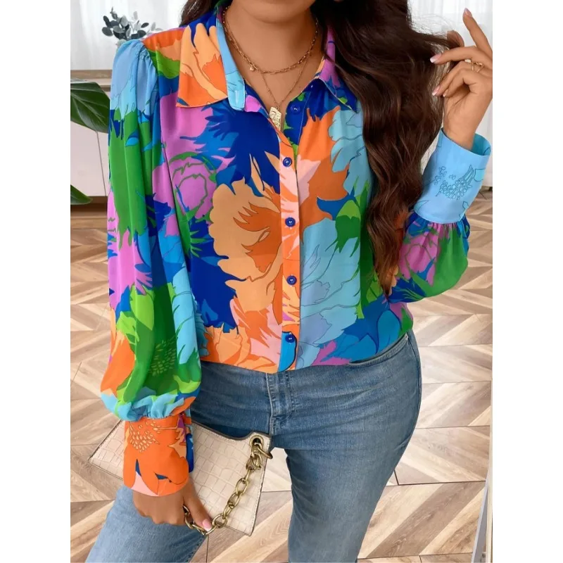 Плюс размер 1XL-5XL, осенне-весенняя женская новая удобная повседневная модная рубашка с длинным рукавом с цветочным принтом
Плюс размер 1XL-5XL, осенне-весенняя женская новая удобная повседневная модная рубашка с длинным рукавом с цветочным принтом