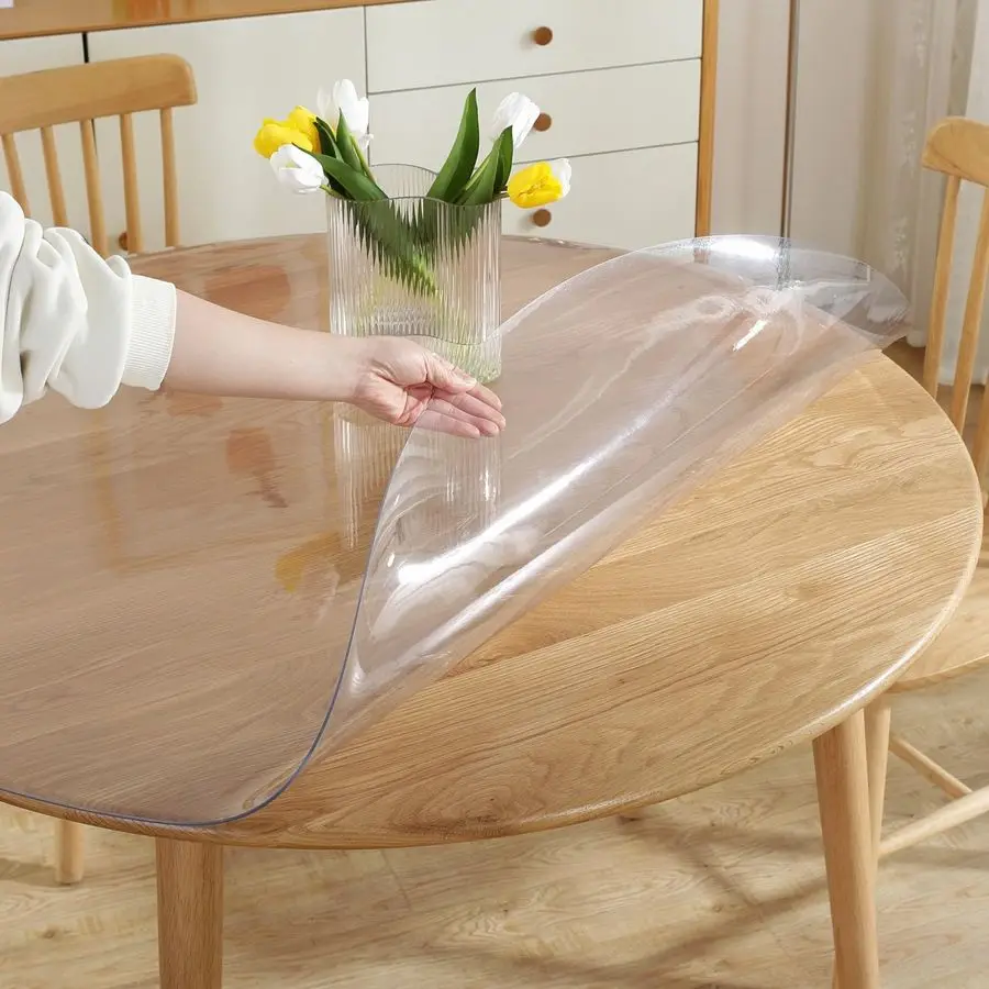 Round Clear Table Cover Protector 48 Inch, 2mm Thick Table Protector for Dining Room, Waterproof Plastic Cover PVC Vinyl Tablecl
Round Clear Table Cover Protector 48 Inch, 2mm Thick Table Protector for Dining Room, Waterproof Plastic Cover PVC Vinyl Tablecl