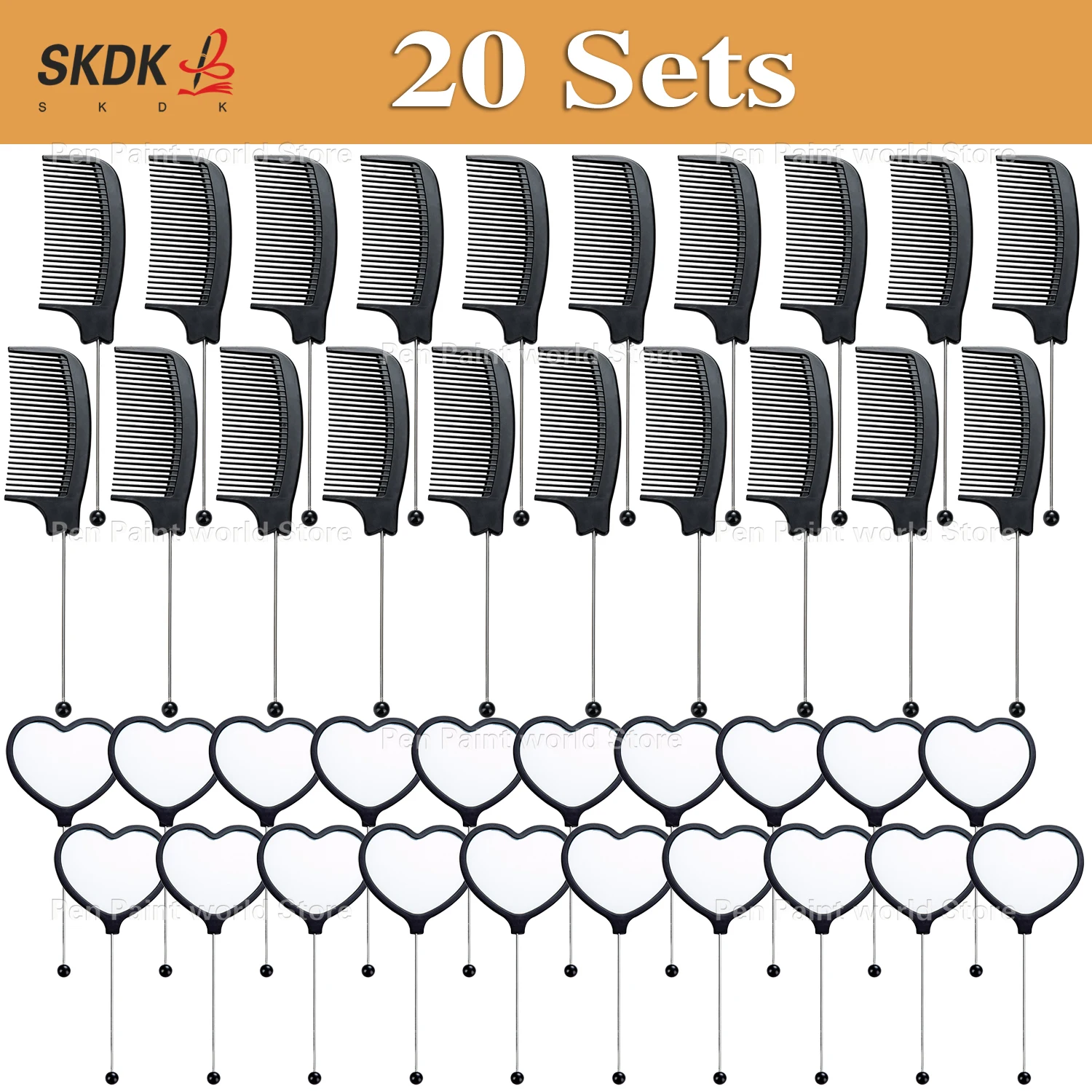 20Sets New DIY Bead Handle Cosmetic Mirror - Small Single-Sided Handheld Mirror for Girls, Women (Bookmark Use)
20Sets New DIY Bead Handle Cosmetic Mirror - Small Single-Sided Handheld Mirror for Girls, Women (Bookmark Use)