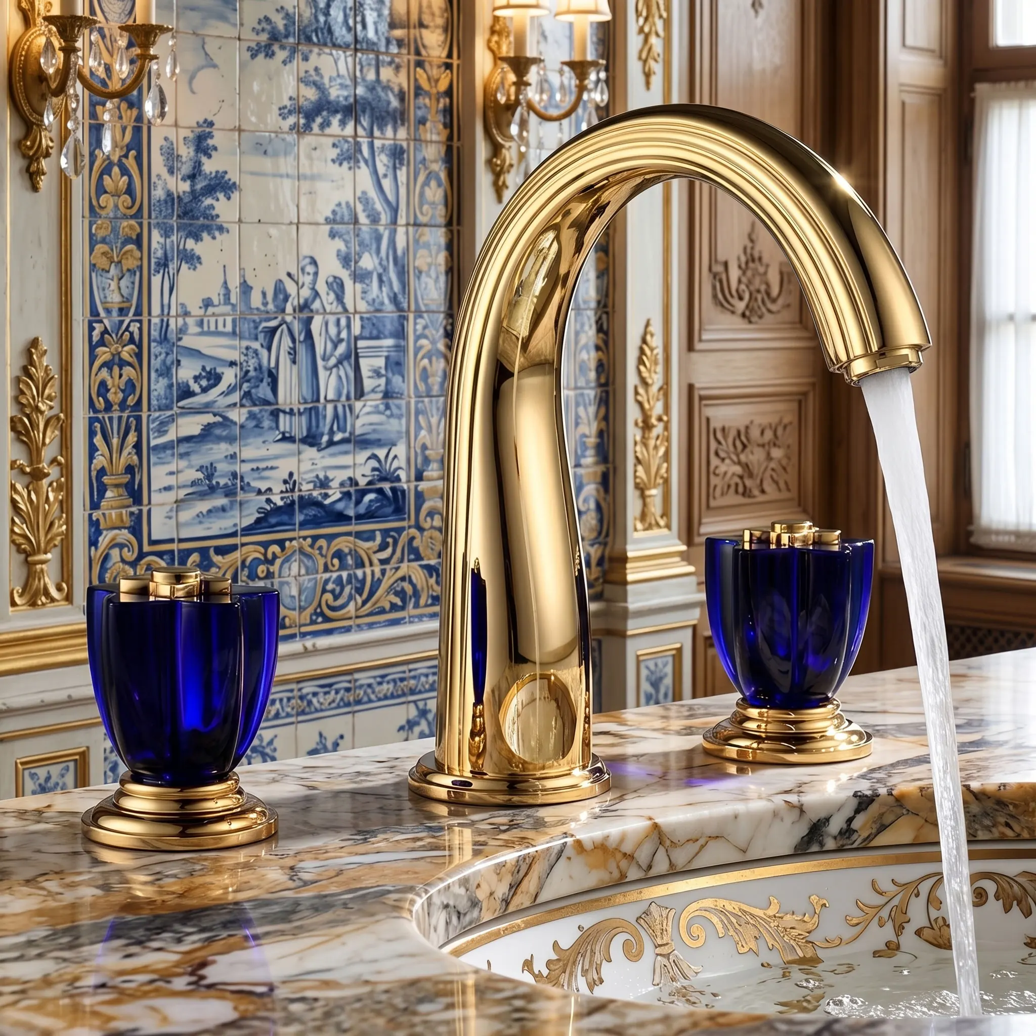 Widespread Basin Faucets Brass Luxury Gold Bathroom Faucet Sink Faucets 3 Hole Lavotory Faucet Hot Cold Basin Faucet Water Tap
Widespread Basin Faucets Brass Luxury Gold Bathroom Faucet Sink Faucets 3 Hole Lavotory Faucet Hot Cold Basin Faucet Water Tap