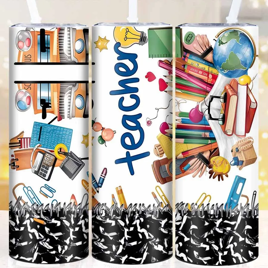20oz Skinny Straight Water Bottle Straw Lid 3D Print Books & Bus Teacher's Day Gifts For Teachers Insulated Vacuum Cups
20oz Skinny Straight Water Bottle Straw Lid 3D Print Books & Bus Teacher's Day Gifts For Teachers Insulated Vacuum Cups