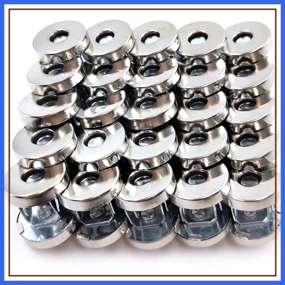 50 Sets Silver Magnetic Purse Snaps, 14mm, No Tools Sewing Clasp for Bags & Crafts
50 Sets Silver Magnetic Purse Snaps, 14mm, No Tools Sewing Clasp for Bags & Crafts