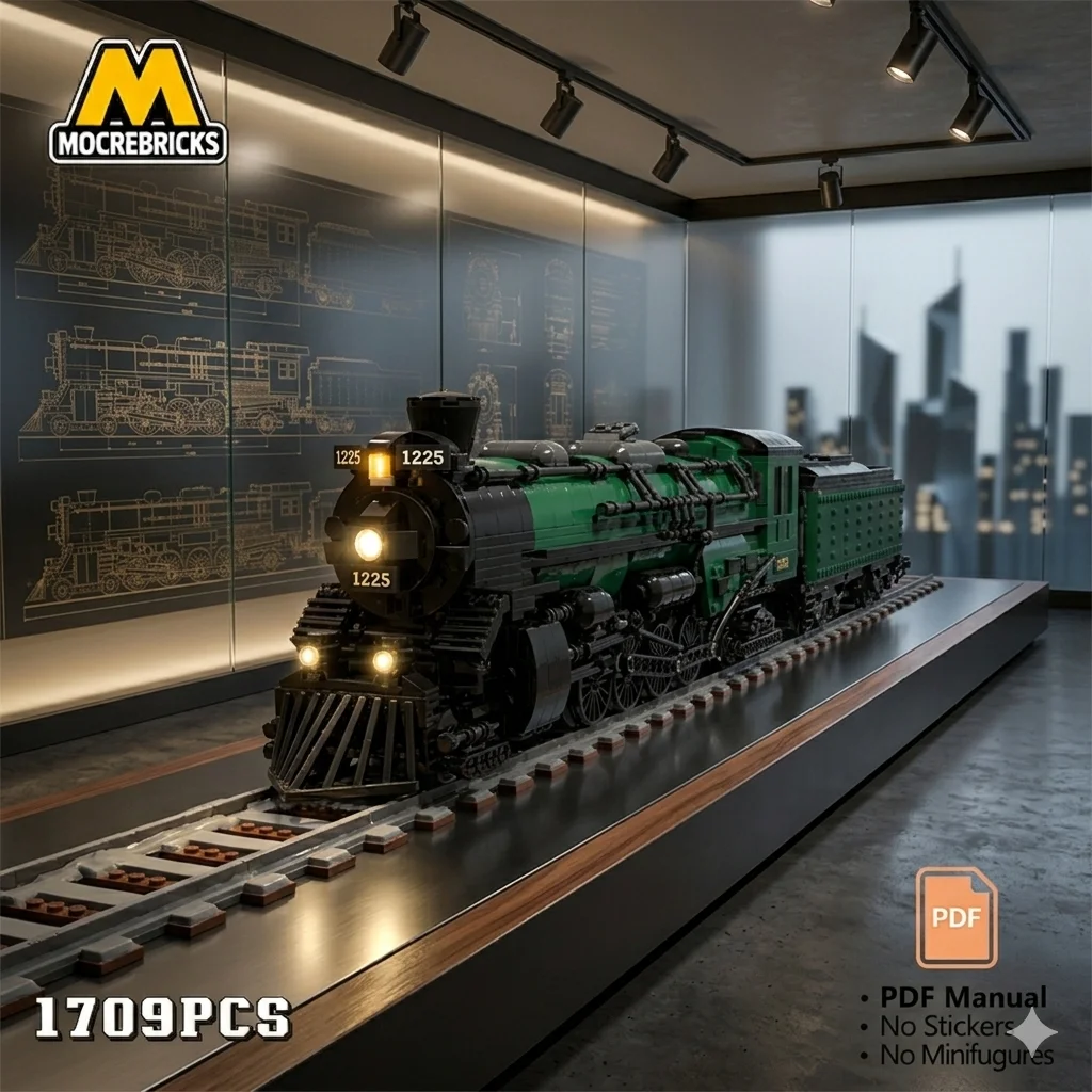 Classic Steam Locomotive MOC Bricks Heavy Rail Train with Tender Building Blocks DIY Construction Toy Creative Hobby Gifts
Classic Steam Locomotive MOC Bricks Heavy Rail Train with Tender Building Blocks DIY Construction Toy Creative Hobby Gifts