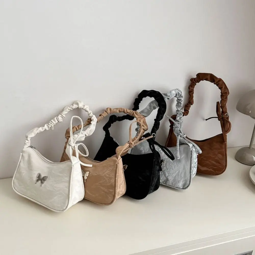 Ruffle Handle Bowknot Butterfly Shoulder Bag Korean Style Y2k Style Half-moon Underarm Bag Coin Purse Phone Bag Bow Handbag
Ruffle Handle Bowknot Butterfly Shoulder Bag Korean Style Y2k Style Half-moon Underarm Bag Coin Purse Phone Bag Bow Handbag