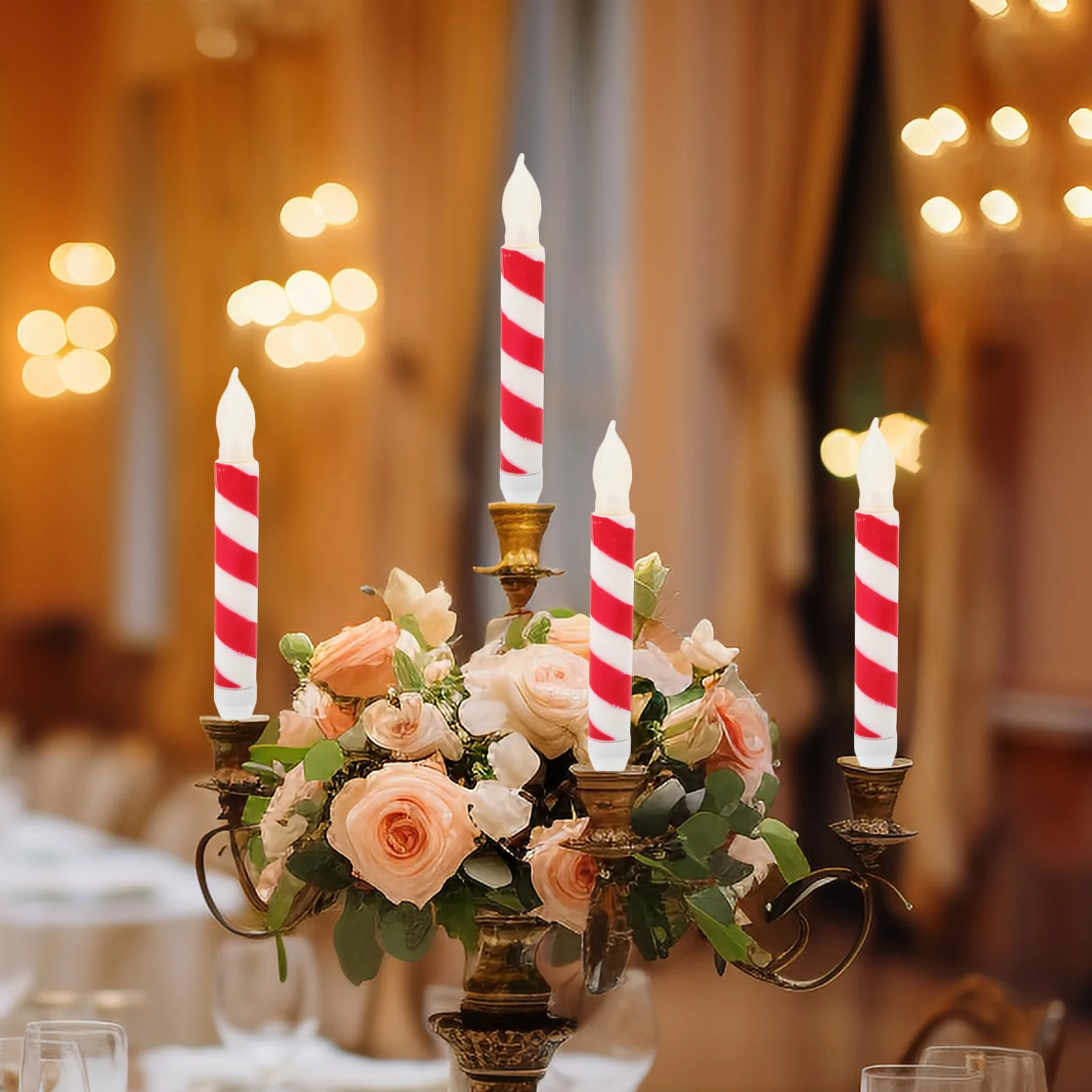 6 Pcs Electronic Lollipop Taper Candles Christmas Fake Light up Stripe Pp LED Operated Window
6 Pcs Electronic Lollipop Taper Candles Christmas Fake Light up Stripe Pp LED Operated Window