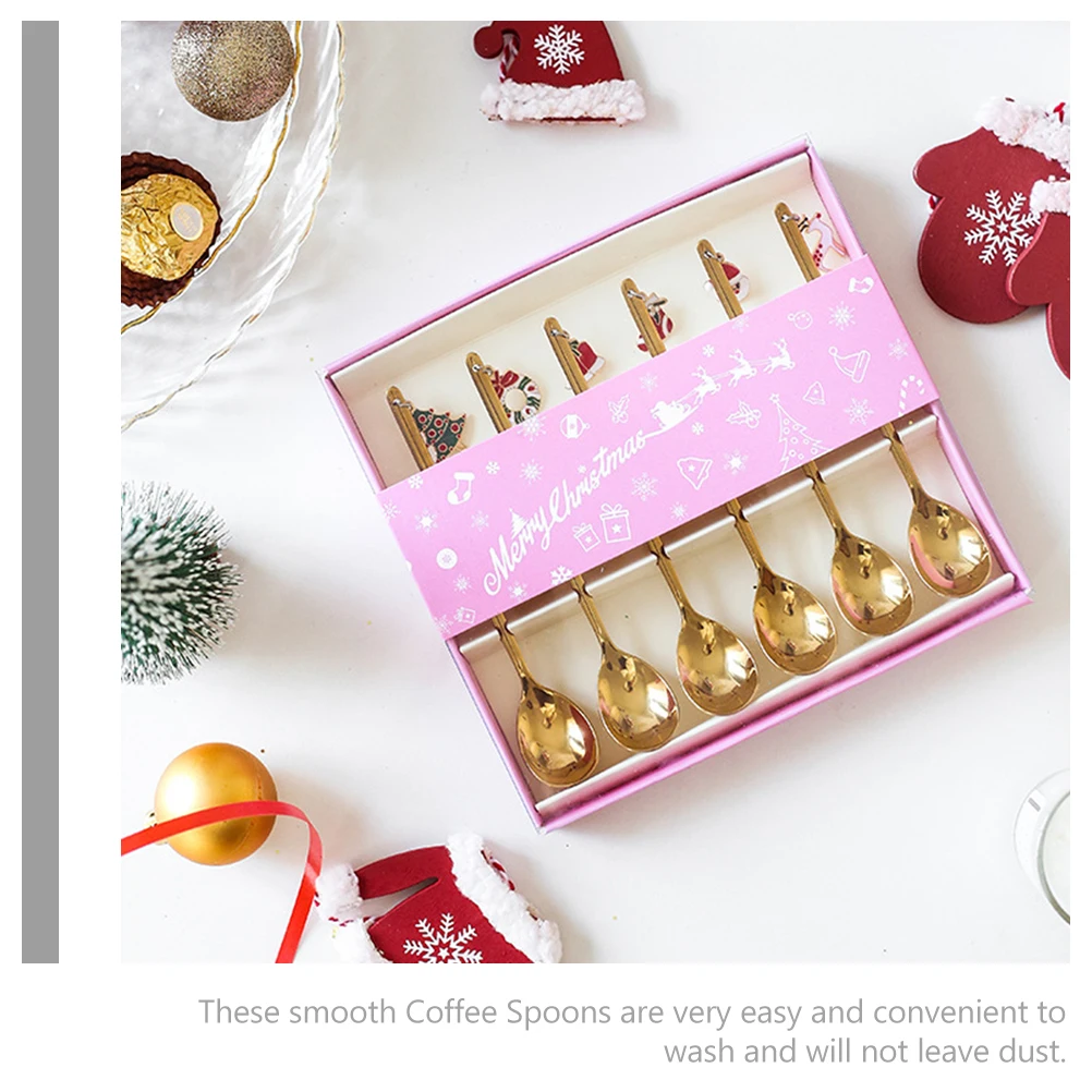 6Pcs Exquisite Christmas Coffee Spoons Decorative and Portable for Desserts Ice Cream Beverages in Cafes Dessert Spoon
6Pcs Exquisite Christmas Coffee Spoons Decorative and Portable for Desserts Ice Cream Beverages in Cafes Dessert Spoon
