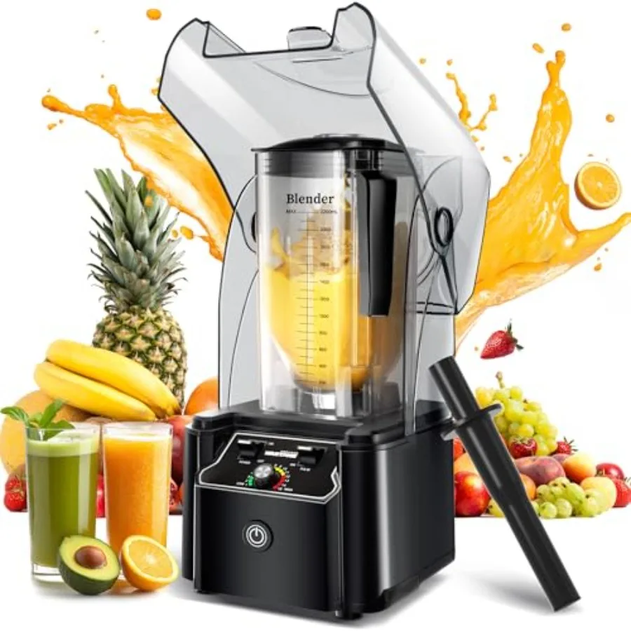 Professional Commercial Blender with Shield Quiet Sound Enclosure 2200W Black Industrial-Grade Power Self-Cleaning Strong and Q
Professional Commercial Blender with Shield Quiet Sound Enclosure 2200W Black Industrial-Grade Power Self-Cleaning Strong and Q