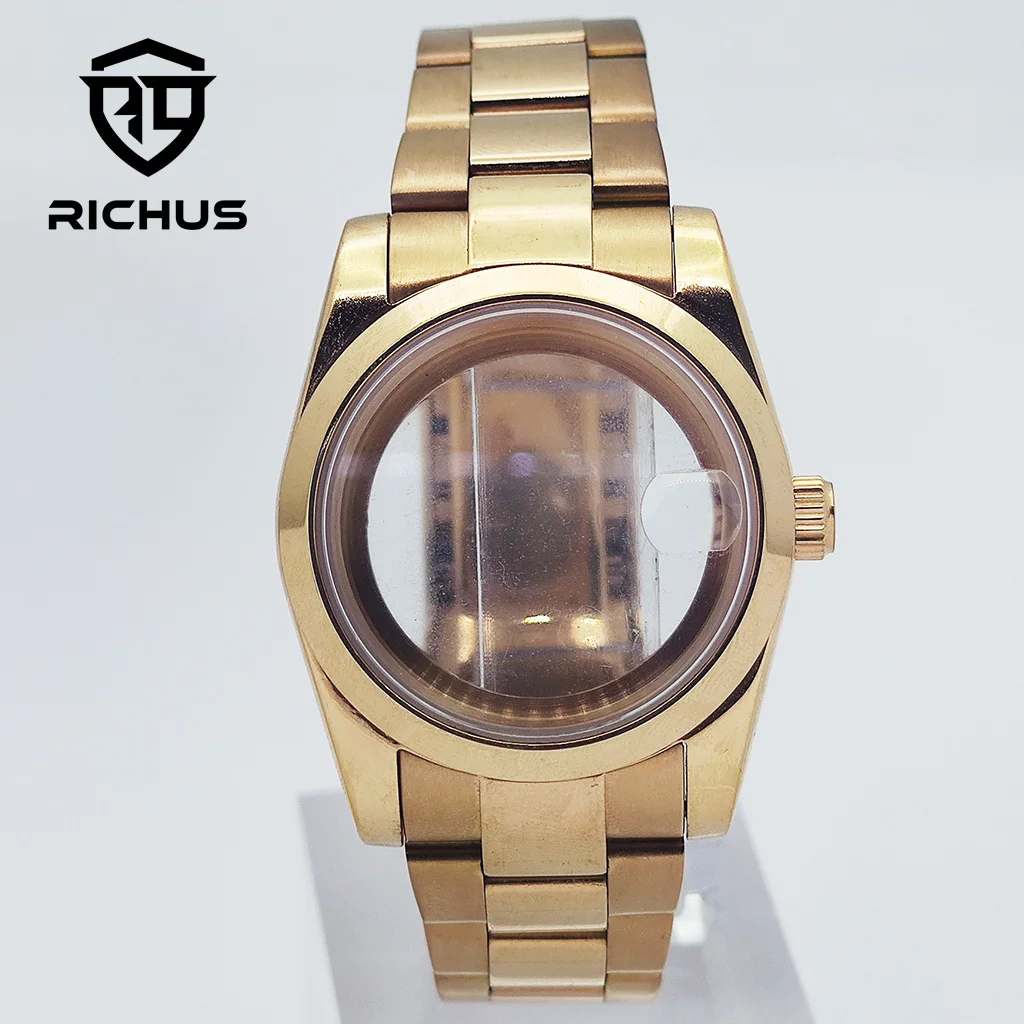 RICHUS 36/39mm Rose Gold Case With Polished Strap Fit NH35 NH36 ETA2824 PT5000 Miyota8215-DG Movement Watch Accessories
RICHUS 36/39mm Rose Gold Case With Polished Strap Fit NH35 NH36 ETA2824 PT5000 Miyota8215-DG Movement Watch Accessories