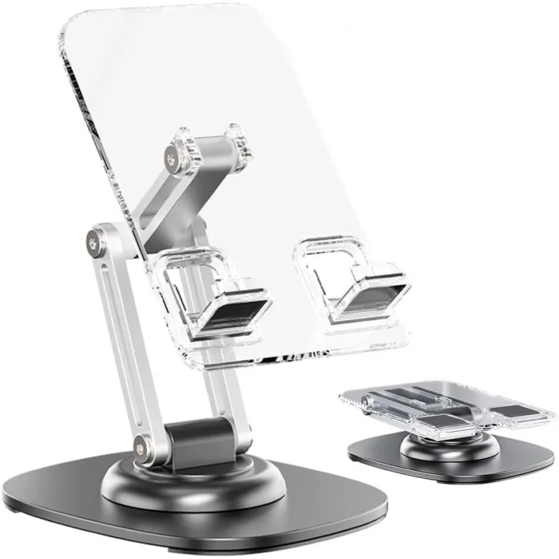 Foldable Cell Phone Stand for Desk, 360° Rotation, Fully Adjustable, Metal Base, Aluminum Alloy arm, Compatible with all phones
Foldable Cell Phone Stand for Desk, 360° Rotation, Fully Adjustable, Metal Base, Aluminum Alloy arm, Compatible with all phones
