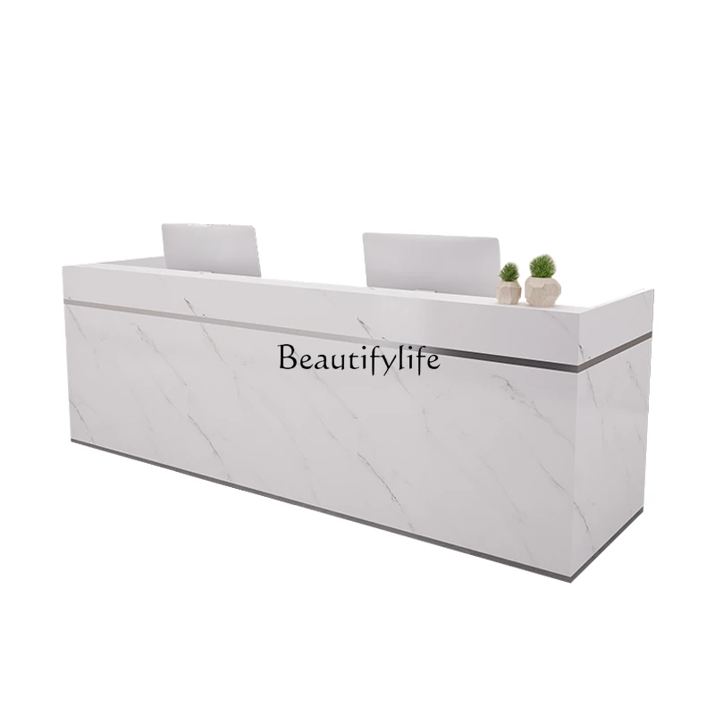 Imitation marble company front desk reception desk beauty salon checkout page simple
Imitation marble company front desk reception desk beauty salon checkout page simple
