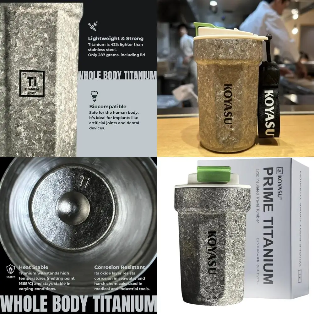 Титановый стакан на 12 унций — герметичный и изолированный, без покрытия для горячих/холодных напитков, легкий, для улицы и поездок на работу, подходит для автомобильного держателя чашки
Титановый стакан на 12 унций — герметичный и изолированный, без покрытия для горячих/холодных напитков, легкий, для улицы и поездок на работу, подходит для автомобильного держателя чашки