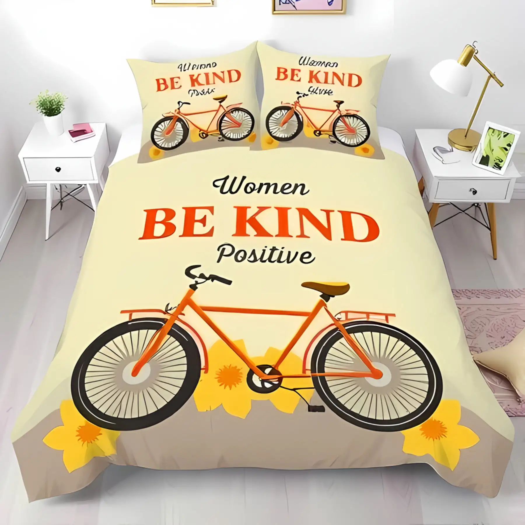 Bicycle Duvet Cover Set Queen Size Mountain Landscape Illustration of Old Bike with Wild Yellow Flowers in The Basket Warm Soft
Bicycle Duvet Cover Set Queen Size Mountain Landscape Illustration of Old Bike with Wild Yellow Flowers in The Basket Warm Soft