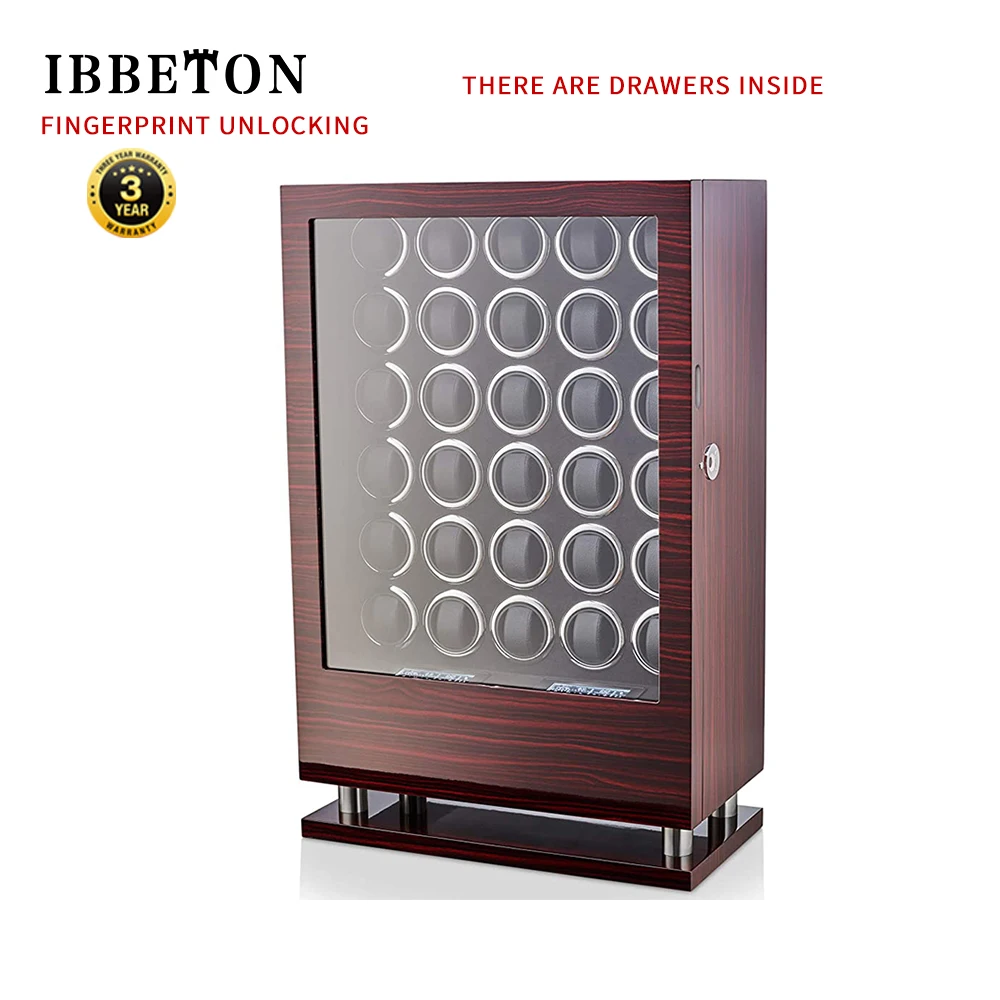 Fingerprint Unlock Watch Winder Luxury Brand 30 Automatic Watch Box with LCD Touch Screen Wooden Watches Storage Safe Box Case
Fingerprint Unlock Watch Winder Luxury Brand 30 Automatic Watch Box with LCD Touch Screen Wooden Watches Storage Safe Box Case