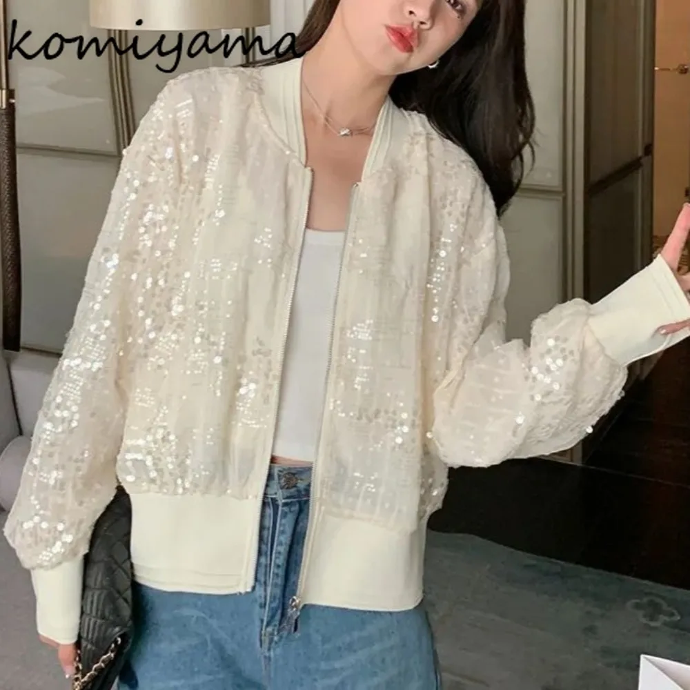 Sequin Spliced 2025 Chaquetas De Mujer Autumn Long Sleeve Jacket Loose Casual Jackets Zipper Outerwears Bling Woman Clothing
Sequin Spliced 2025 Chaquetas De Mujer Autumn Long Sleeve Jacket Loose Casual Jackets Zipper Outerwears Bling Woman Clothing
