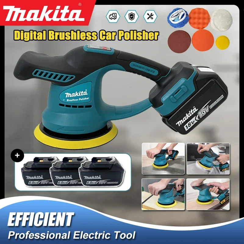 Makita Cordless Car Polisher 125mm Brushless Digital Display Polishing Machine For Auto Detailing Waxing
Makita Cordless Car Polisher 125mm Brushless Digital Display Polishing Machine For Auto Detailing Waxing
