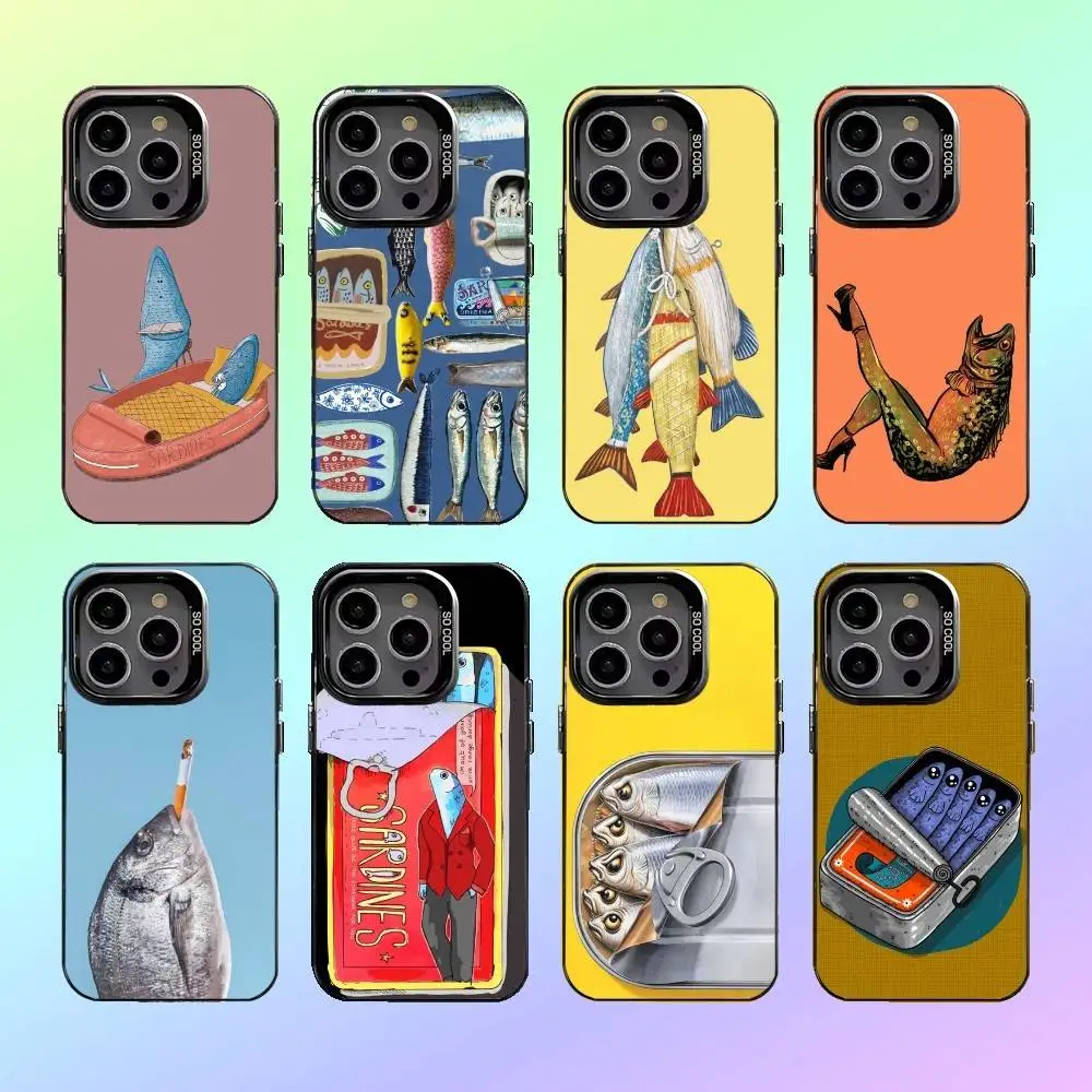 Fish Funny Sardines Phone Case For iPhone17,16,15,14,13,12,11 Colorful Silver Phone case Funda Cover
Fish Funny Sardines Phone Case For iPhone17,16,15,14,13,12,11 Colorful Silver Phone case Funda Cover