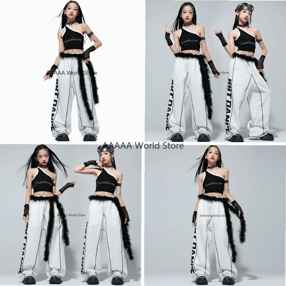 Girls Hip Hop Dance Costume Shiny Sleeveless Crop Top and Long Pants Set Stage Performance Jazz Cosplay Outfit
Girls Hip Hop Dance Costume Shiny Sleeveless Crop Top and Long Pants Set Stage Performance Jazz Cosplay Outfit
