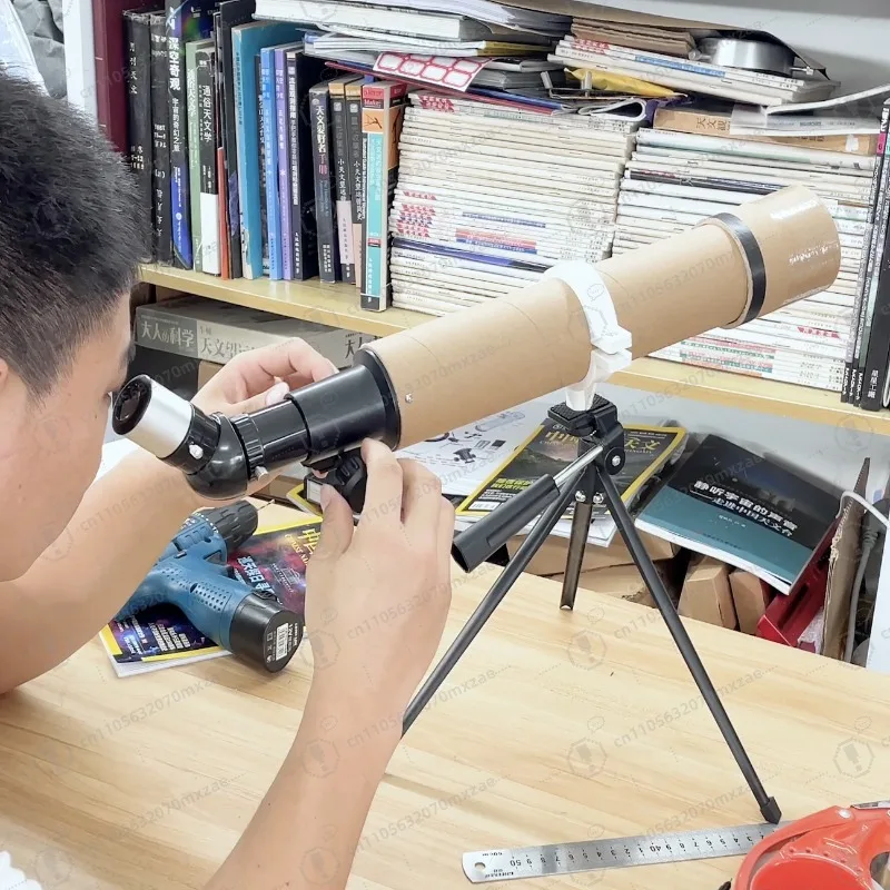 PVC Pipe DIY Astronomical Telescope 60mm Aperture Refracting Telescope for Moon Viewing Science Study Educational Kit
PVC Pipe DIY Astronomical Telescope 60mm Aperture Refracting Telescope for Moon Viewing Science Study Educational Kit