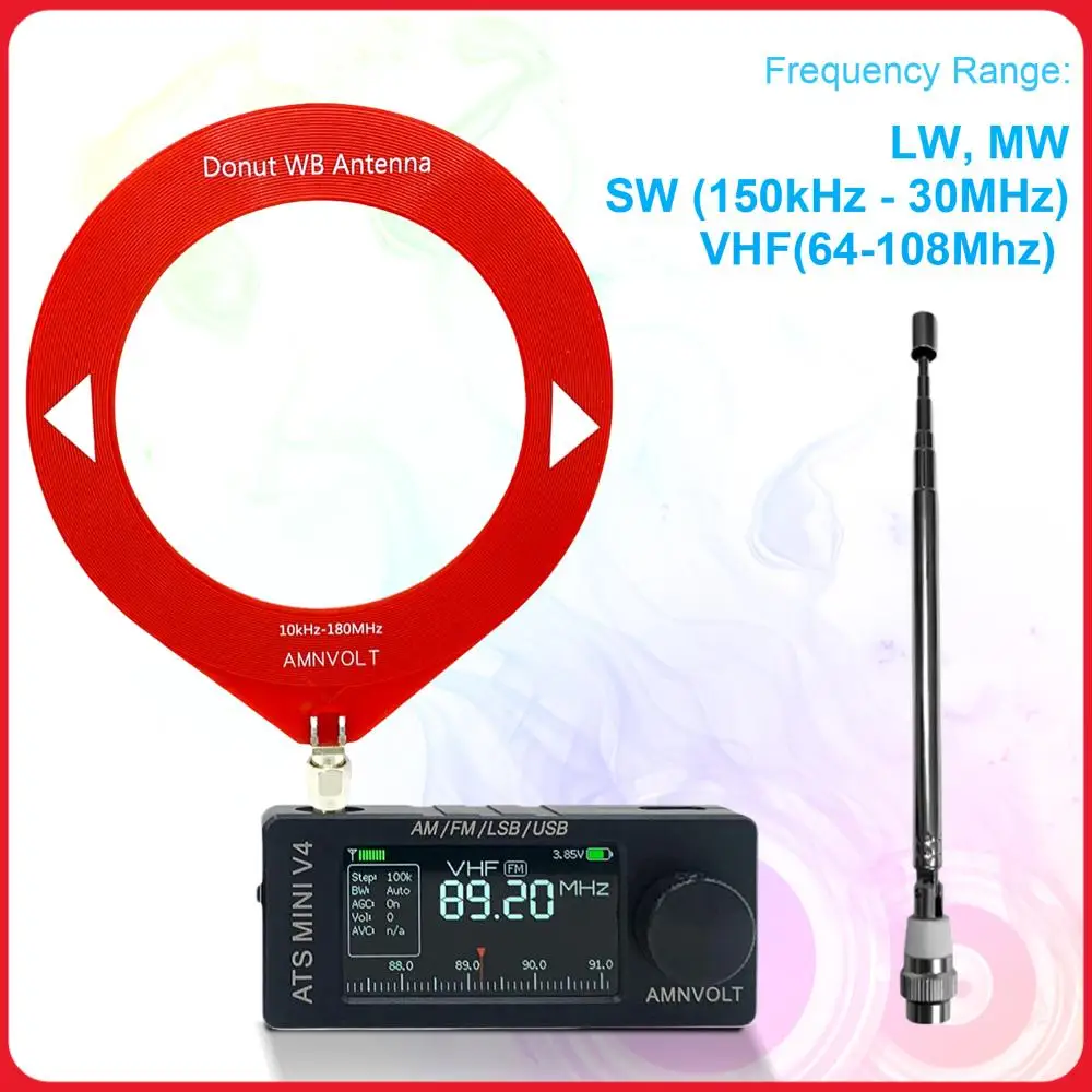 LSB USB Transistor Pocket Radios with Headphone Amplifier Si4732 DSP Radios 1.9inch IPS Screen for Indoor Outdoor
LSB USB Transistor Pocket Radios with Headphone Amplifier Si4732 DSP Radios 1.9inch IPS Screen for Indoor Outdoor