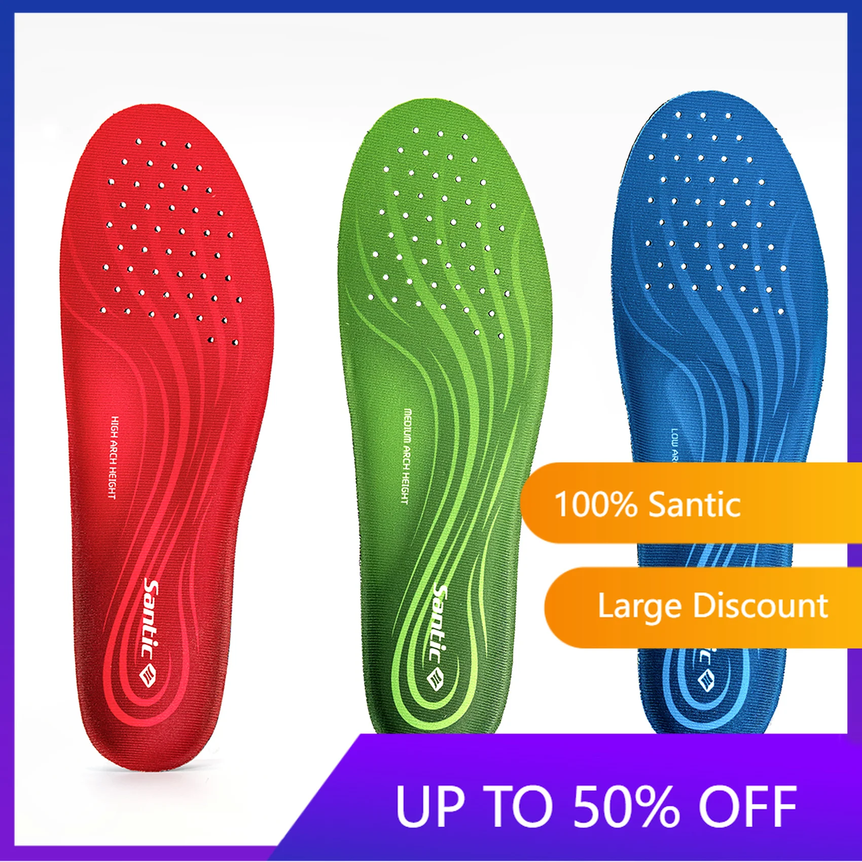 Santic Bicycle Insoles Arch Support Anti-slip Shock Absorption Breathable Comfortable Foot Pad For Road MTB TZ25P232
Santic Bicycle Insoles Arch Support Anti-slip Shock Absorption Breathable Comfortable Foot Pad For Road MTB TZ25P232
