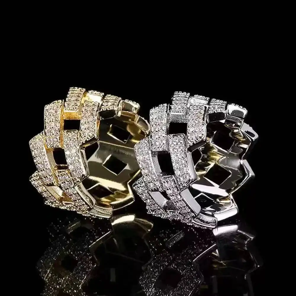 2 Rows Cuban Link Men's Ring D Color Moissanite Iced 925 Sterling Silver Hip Hop Bling Style Pass Diamond Tester GRA Certified
2 Rows Cuban Link Men's Ring D Color Moissanite Iced 925 Sterling Silver Hip Hop Bling Style Pass Diamond Tester GRA Certified