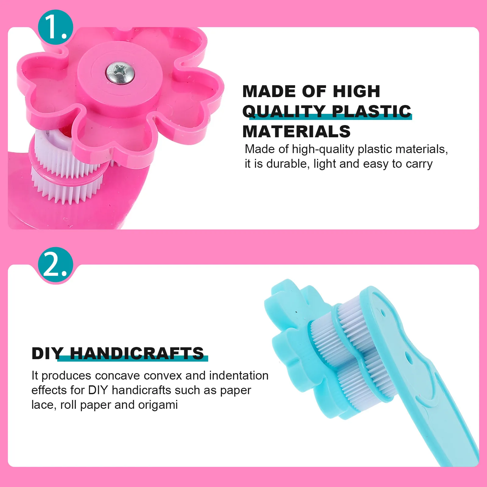 2Pcs Paper Quilling Tool Premium Plastic Wave Shape DIY Craft Device for Art Handmade Project Supplies
2Pcs Paper Quilling Tool Premium Plastic Wave Shape DIY Craft Device for Art Handmade Project Supplies