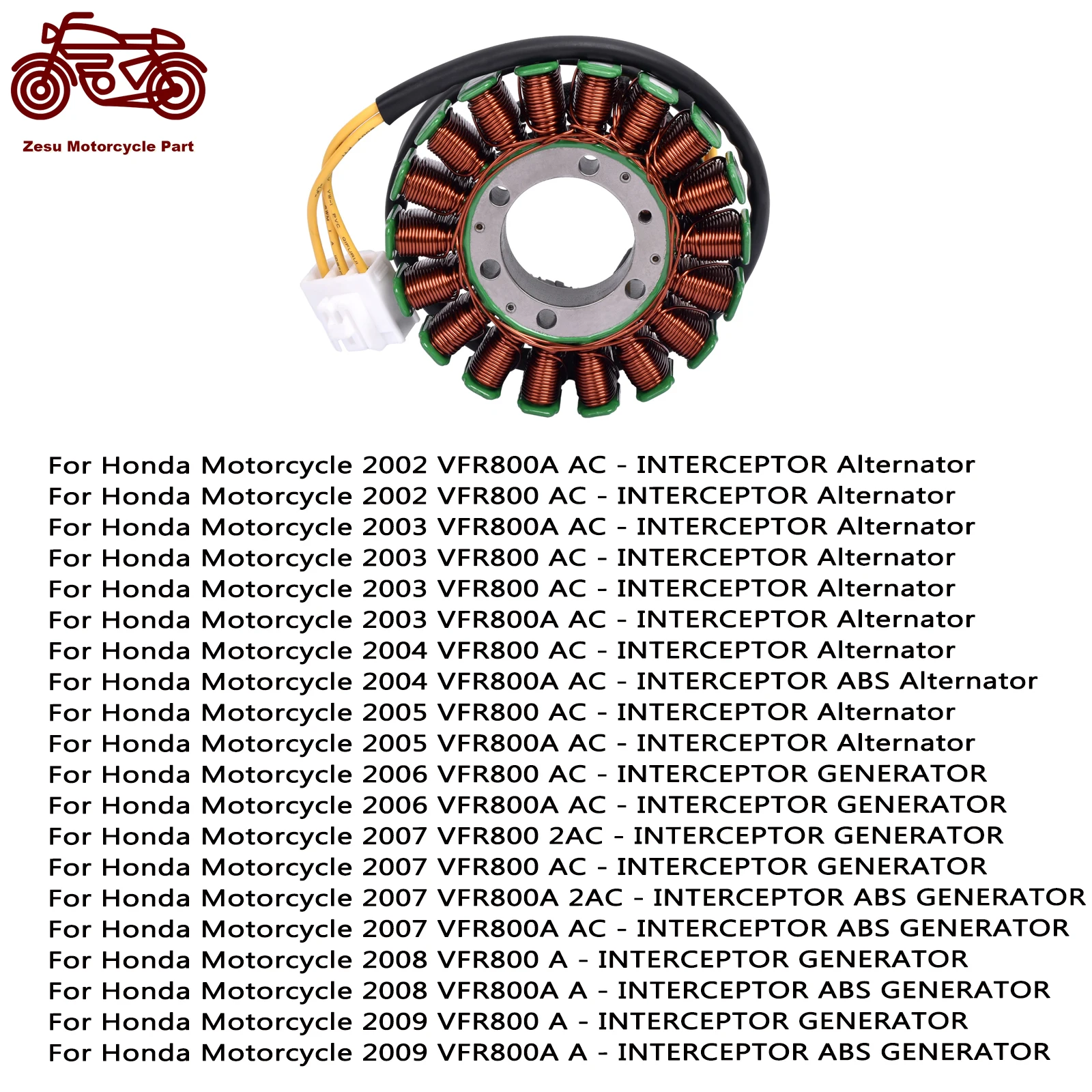 Stator Coil For BMW VFR800 2002-2009 31120-MCW-D01 31120-MCW-D02 31120-MCW-D03 Motorcycles Accessories Magneto Generator Coil
Stator Coil For BMW VFR800 2002-2009 31120-MCW-D01 31120-MCW-D02 31120-MCW-D03 Motorcycles Accessories Magneto Generator Coil