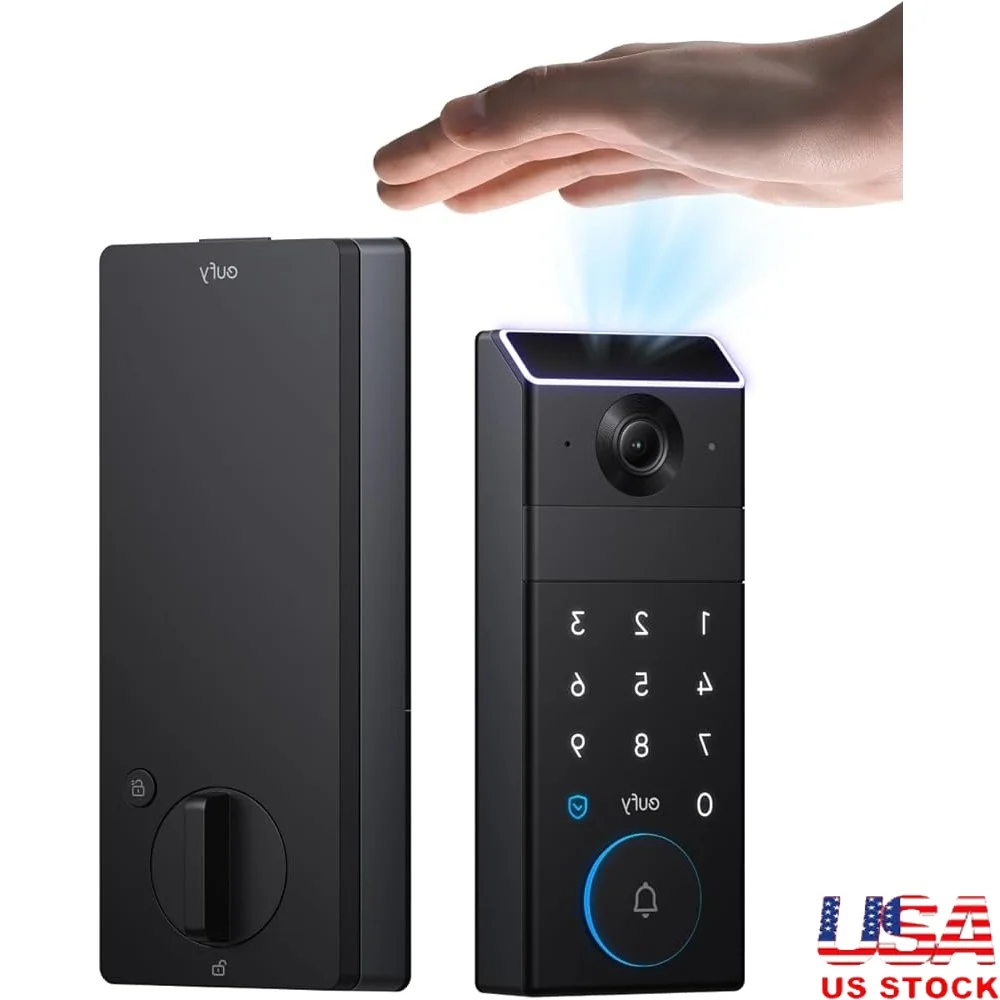 3-in-1 Smart Lock Wi-Fi Palm Vein Recognition Keyless Entry Electronic Deadbolt Security Lock with 2K HD Camera and Backup
3-in-1 Smart Lock Wi-Fi Palm Vein Recognition Keyless Entry Electronic Deadbolt Security Lock with 2K HD Camera and Backup