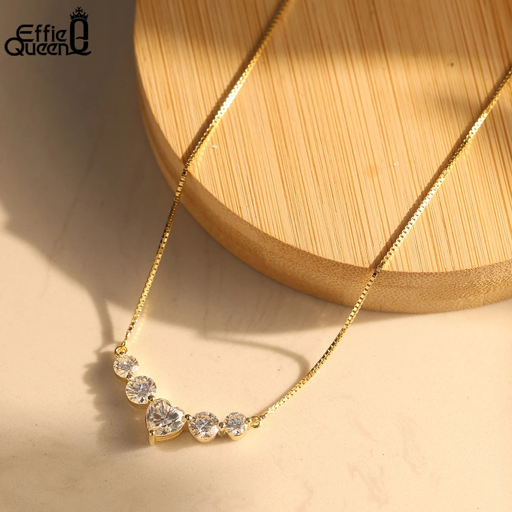 EFFIE QUEEN Sparkling Moissanite Pendant Necklace S925 Silver Certified Diamond Neck Chain for Women Gift Fashion Jewelry MON13
EFFIE QUEEN Sparkling Moissanite Pendant Necklace S925 Silver Certified Diamond Neck Chain for Women Gift Fashion Jewelry MON13
