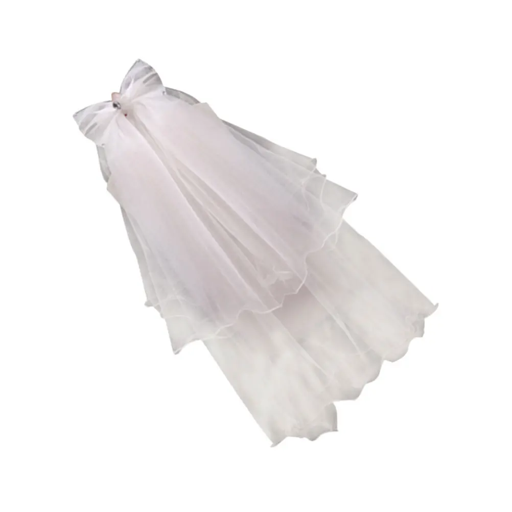 Bridal Double Layer Handmade Bowknot Comb Veil White Elegant Wedding Hair Accessories Veil for Bride Photo Party Wedding 
Bridal Double Layer Handmade Bowknot Comb Veil White Elegant Wedding Hair Accessories Veil for Bride Photo Party Wedding