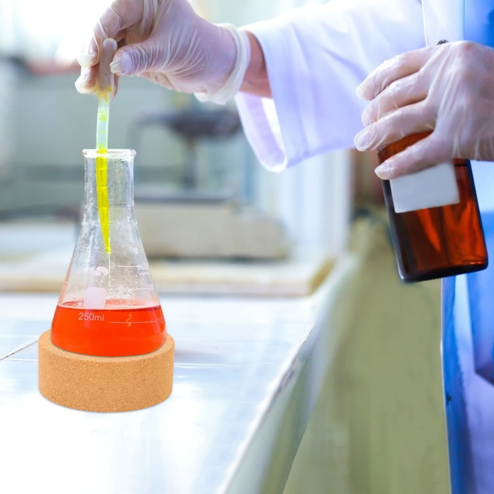 2Pcs Laboratory Flask Pads Cork Round Bottom Flask Holders Support Stand Acid Alkali Corrosion Resistant Experimental Holder
2Pcs Laboratory Flask Pads Cork Round Bottom Flask Holders Support Stand Acid Alkali Corrosion Resistant Experimental Holder