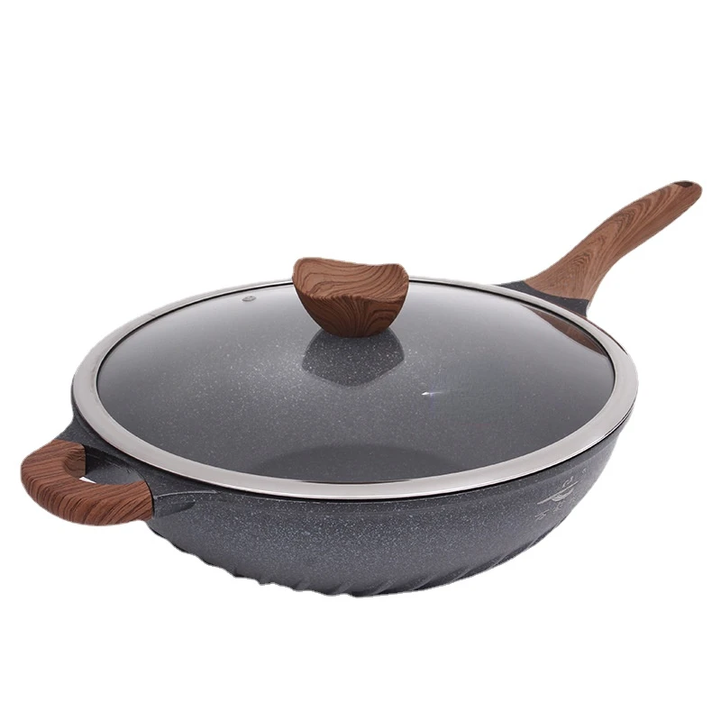 Traditional Chinese Wok Kitchen Accessories Cooking Non Stick Pot Frying Pan with Lid Wok Cooking Pot Jogo De Panela Cookware
Traditional Chinese Wok Kitchen Accessories Cooking Non Stick Pot Frying Pan with Lid Wok Cooking Pot Jogo De Panela Cookware