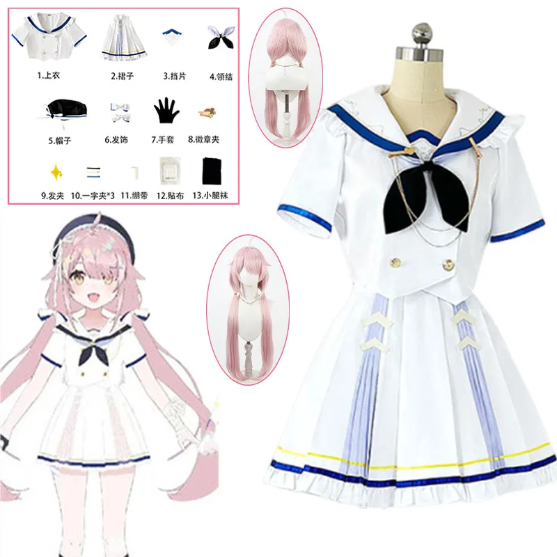 Anime Virtual YouTuber Ace Taffy Cosplay Costume Campus Uniform Skirt Sailor Suit Wig Sexy cute FULL Set Woman Role Play Party
Anime Virtual YouTuber Ace Taffy Cosplay Costume Campus Uniform Skirt Sailor Suit Wig Sexy cute FULL Set Woman Role Play Party