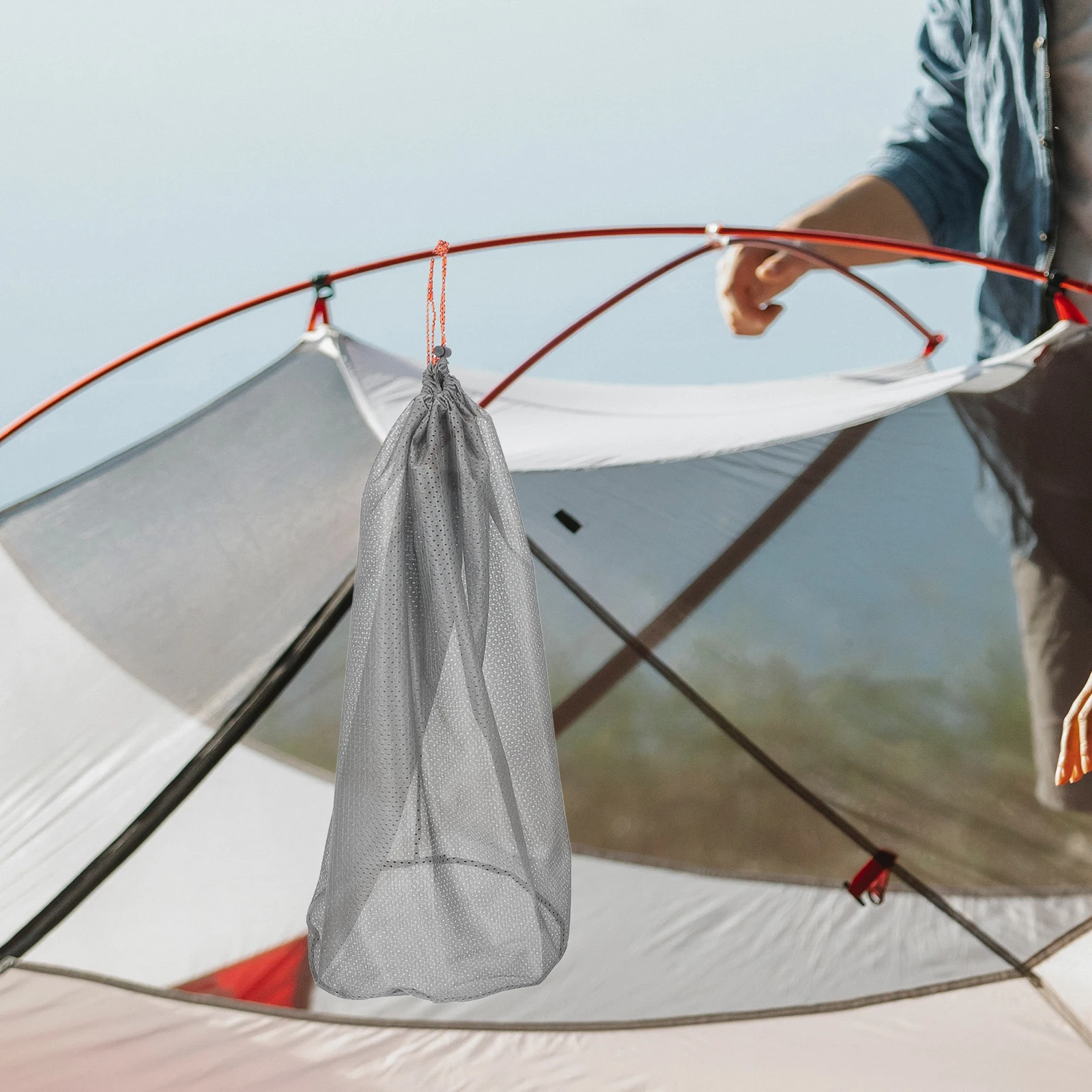 Camping Sleeping Bag Storage Large Capacity Drawstring Bag Black Travel Sack Mesh Fabric Foldable Bedroom Stuffs Sack
Camping Sleeping Bag Storage Large Capacity Drawstring Bag Black Travel Sack Mesh Fabric Foldable Bedroom Stuffs Sack