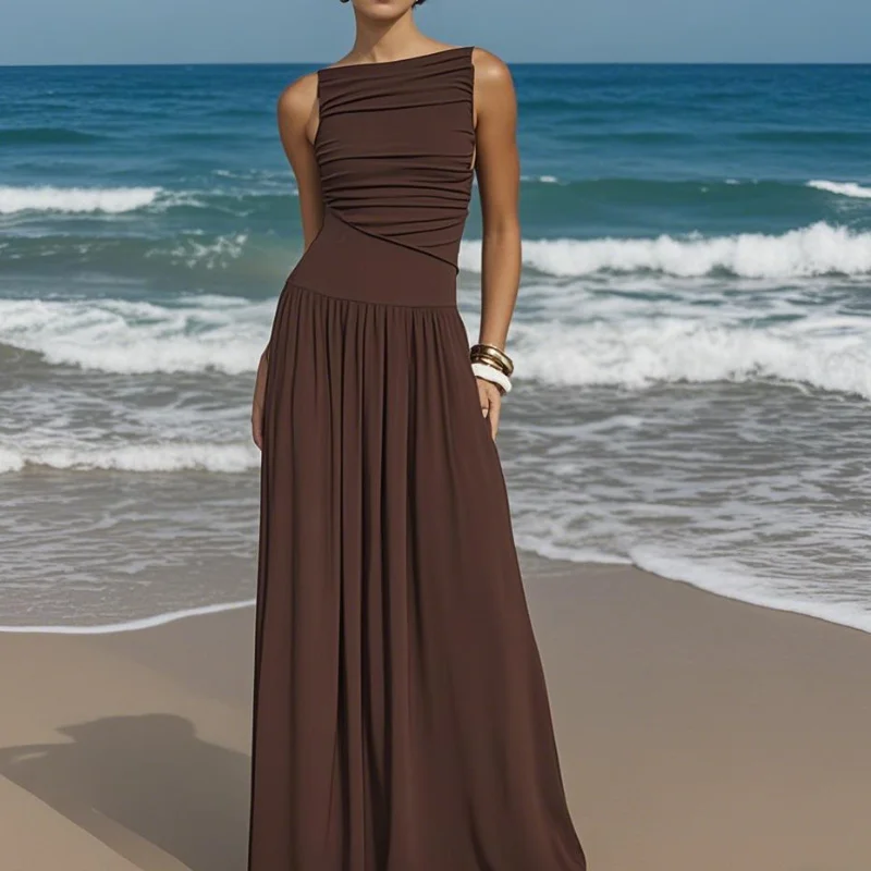 European and American style 2025 cross-border hot selling new fashionable and sexy sleeveless pleated slim fit long skirt solid
European and American style 2025 cross-border hot selling new fashionable and sexy sleeveless pleated slim fit long skirt solid