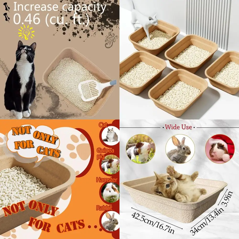 Disposable Litter Boxes for Cats & Small Animals - Travel-Sized Paper Trays for Indoor/Outdoor Use
Disposable Litter Boxes for Cats & Small Animals - Travel-Sized Paper Trays for Indoor/Outdoor Use