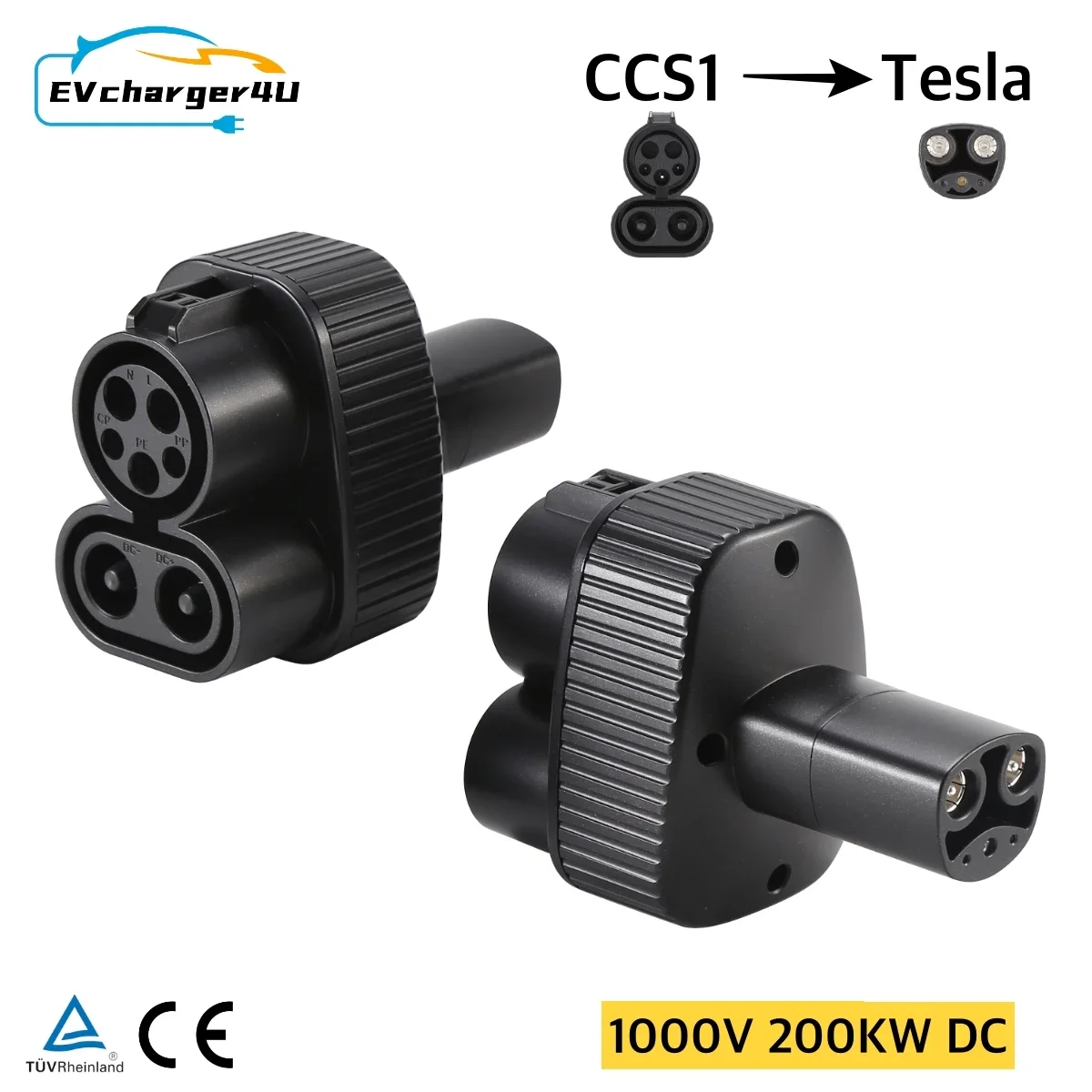 EVcharger4U CCS1 to Tesla EV Adapter Convertor Charging Station 200KW COMBO CCS 1 Charger Converter Adaptor for Model 3/X/Y/S
EVcharger4U CCS1 to Tesla EV Adapter Convertor Charging Station 200KW COMBO CCS 1 Charger Converter Adaptor for Model 3/X/Y/S