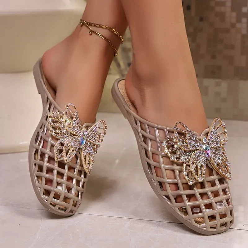 New Shiny Bling Butterfly Slippers Women Mesh Slip On Flat Heel Shoes Woman 2026 Summer Comfortable Lightweight Shoes
New Shiny Bling Butterfly Slippers Women Mesh Slip On Flat Heel Shoes Woman 2026 Summer Comfortable Lightweight Shoes
