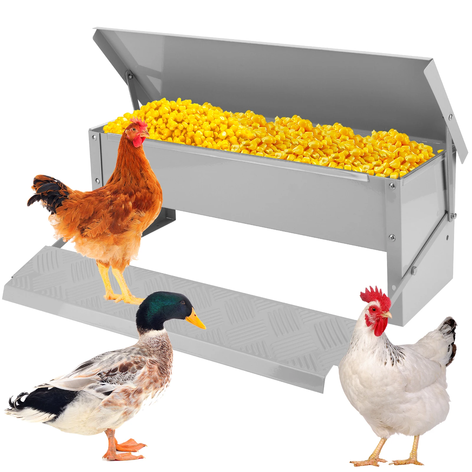 Automatic Chicken Feeder with Weatherproof Lid Treadle Chicken Feeder Rat Proof Chicken Feeder for Chickens Ducks and Geese
Automatic Chicken Feeder with Weatherproof Lid Treadle Chicken Feeder Rat Proof Chicken Feeder for Chickens Ducks and Geese