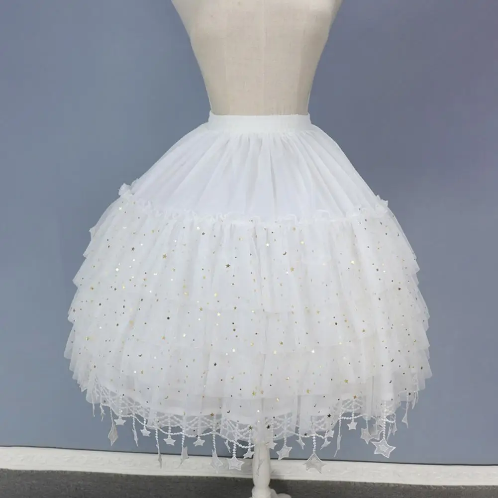 Princess Dress Bustle Elastic Waist Ruffled Petticoat Tassel Bubble Skirt Women's Crinoline Underskirt for Adult Cosplay Costume
Princess Dress Bustle Elastic Waist Ruffled Petticoat Tassel Bubble Skirt Women's Crinoline Underskirt for Adult Cosplay Costume