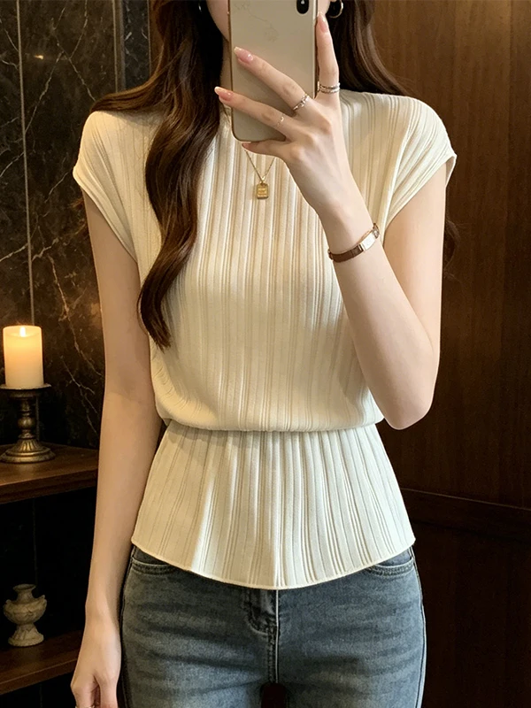 Slimming Pleated Korean Style Vest Knitwear Short Sleeve Inner Wear Summer New Arrival plus Size Women's Fashion Breathable S...
Slimming Pleated Korean Style Vest Knitwear Short Sleeve Inner Wear Summer New Arrival plus Size Women's Fashion Breathable S...